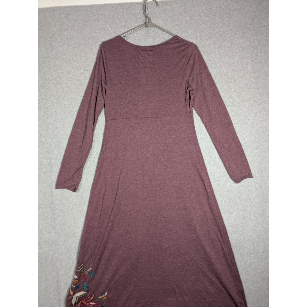 Johnny Was Los Angeles High Low Dress Women Small Mauve Floral Embroidered Artsy - Picture 6 of 12